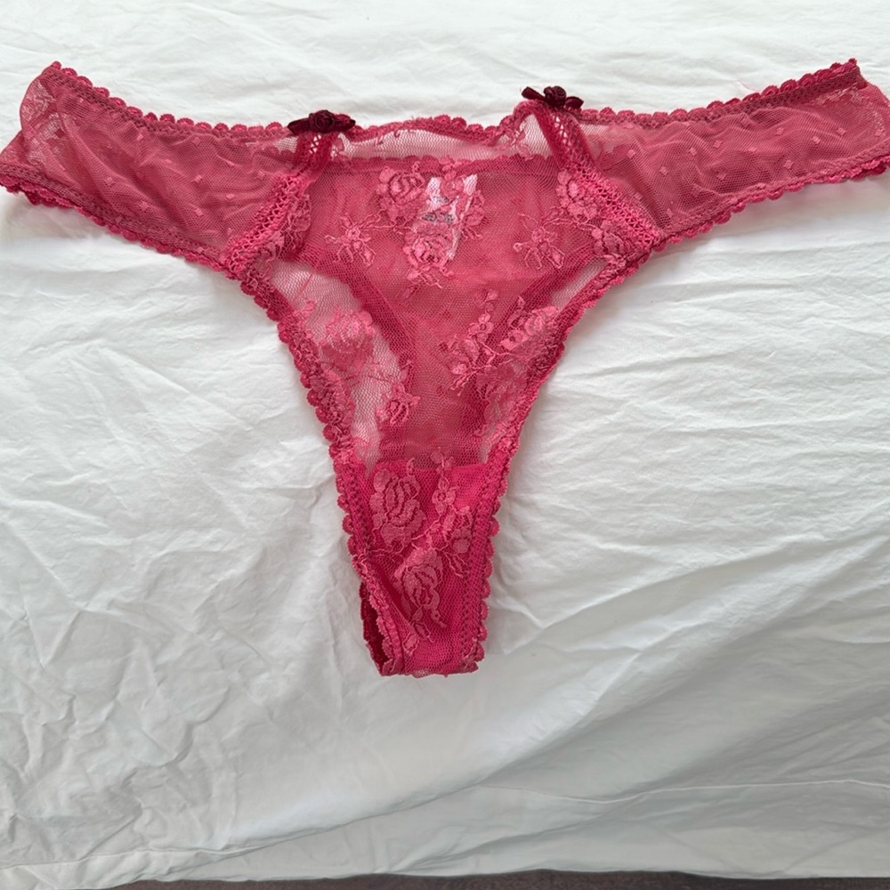 Victoria’s Secret Very Sexy mesh thong with rose detailing. Excellent condition.